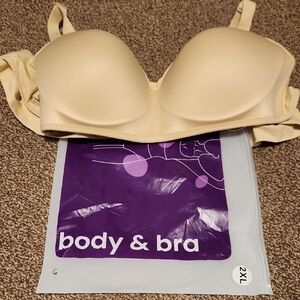 Body and Bra 2XL Women's Tan Padded Bra